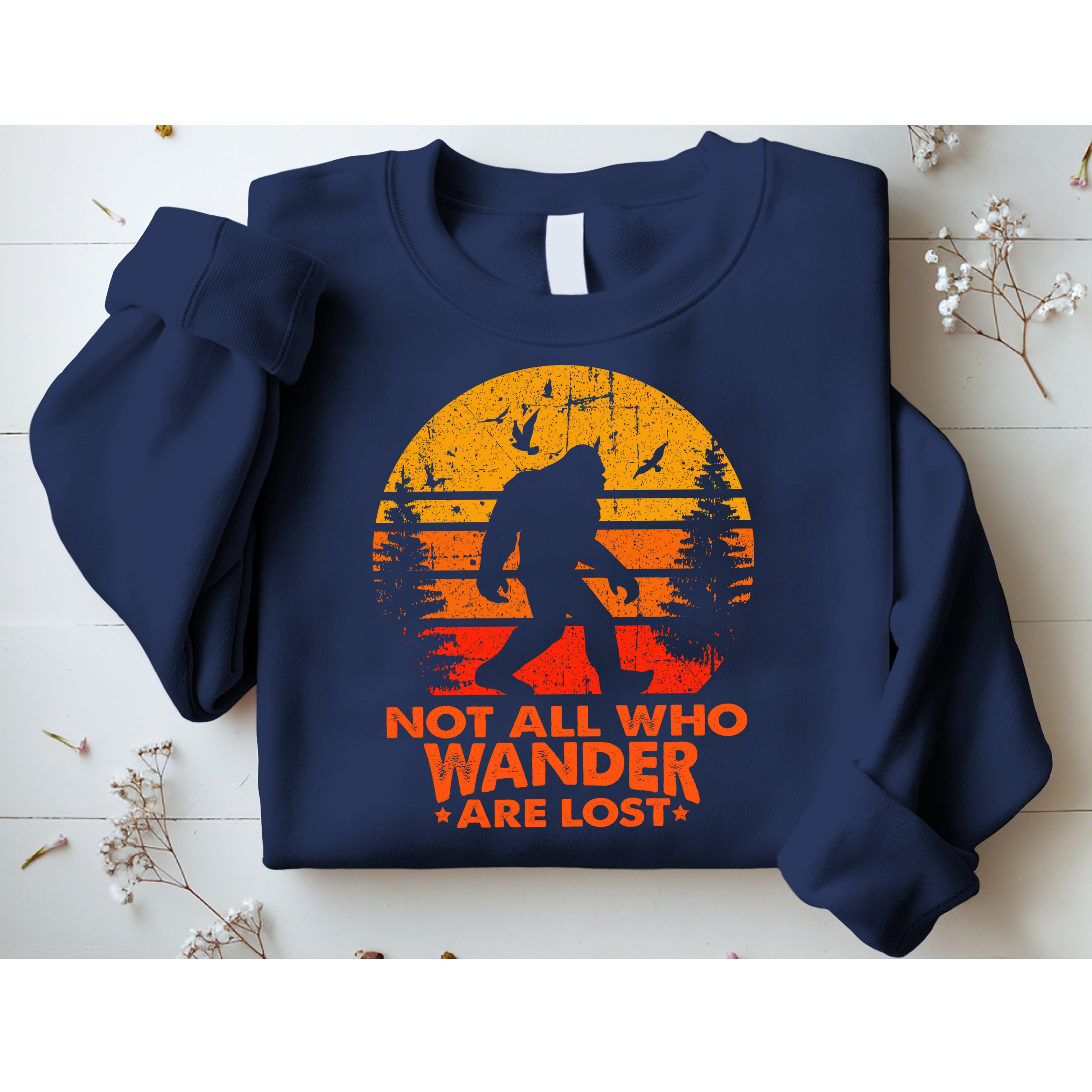 Bigfoot Undefeated Hide And Seek Champion Distressed Sunset Sweatshirt