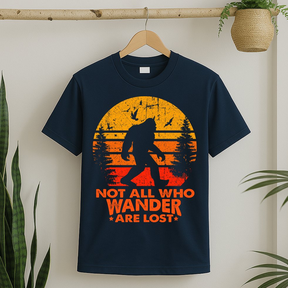 Bigfoot Undefeated Hide And Seek Champion Distressed Sunset T-Shirt