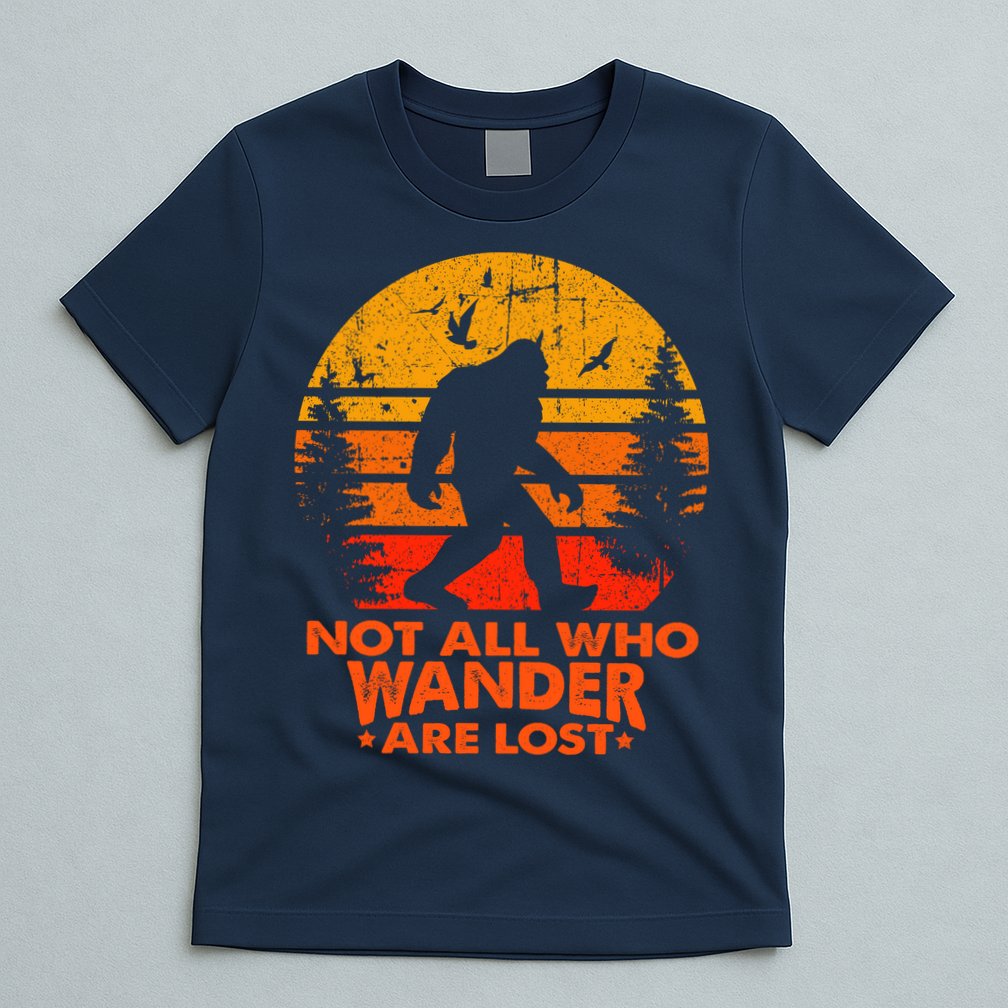 Bigfoot Undefeated Hide And Seek Champion Distressed Sunset T-Shirt