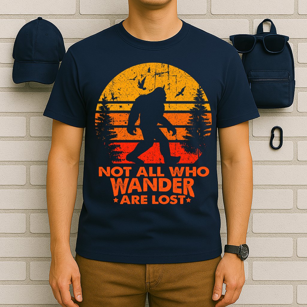Bigfoot Undefeated Hide And Seek Champion Distressed Sunset T-Shirt