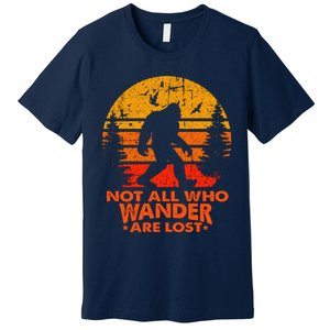 Bigfoot Undefeated Hide And Seek Champion Distressed Sunset Premium T-Shirt