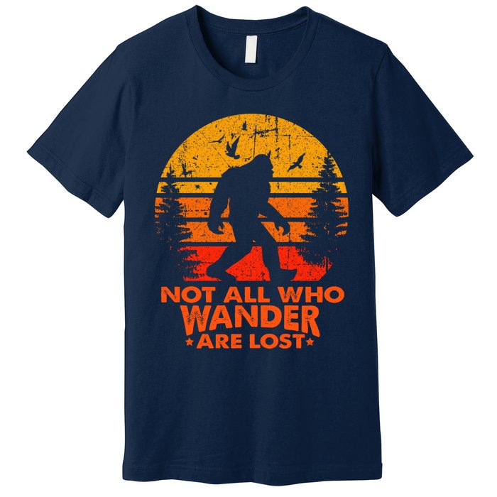 Bigfoot Undefeated Hide And Seek Champion Distressed Sunset Premium T-Shirt