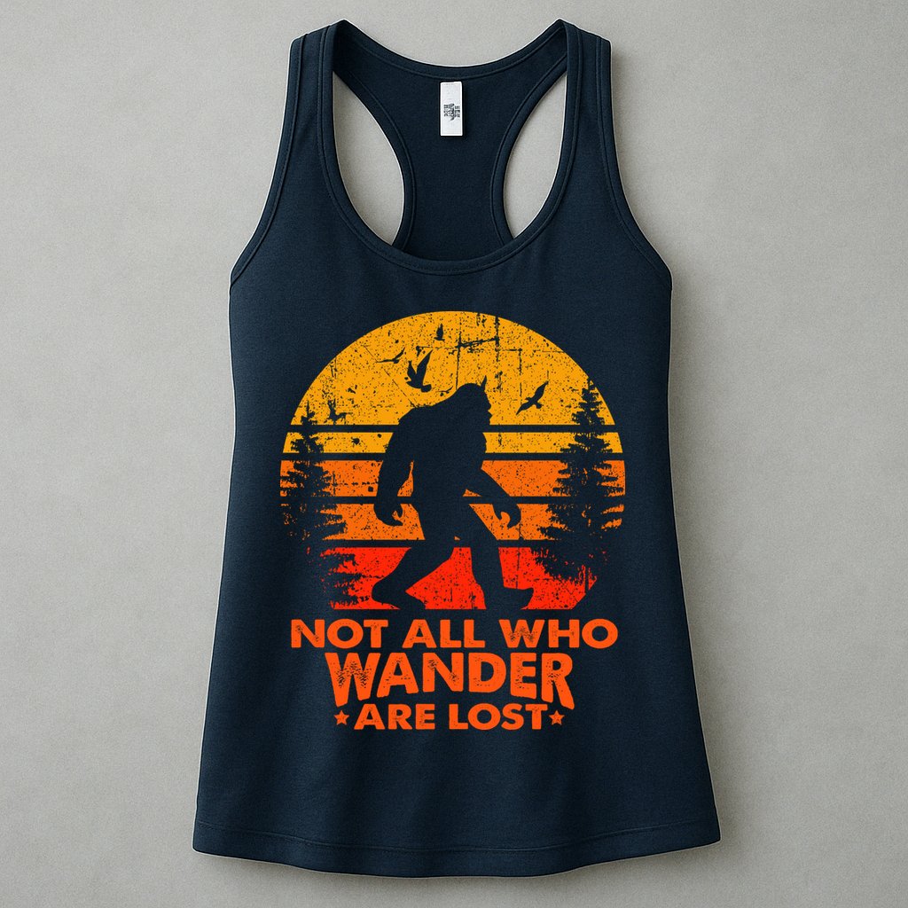 Bigfoot Undefeated Hide And Seek Champion Distressed Sunset Womens Tank Top