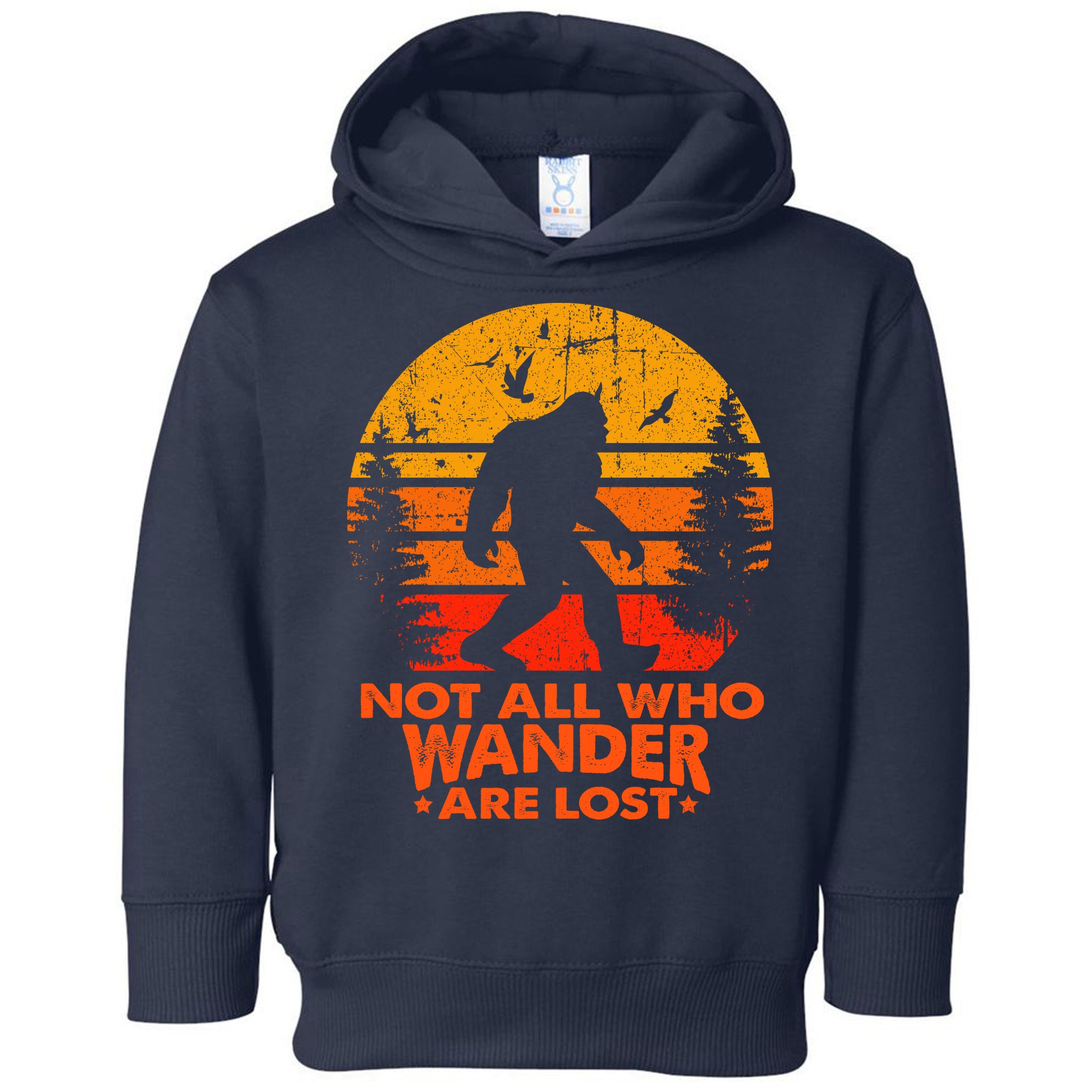 Bigfoot Undefeated Hide And Seek Champion Distressed Sunset Toddler Hoodie