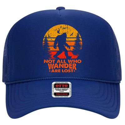 Bigfoot Undefeated Hide And Seek Champion Distressed Sunset High Crown Mesh Back Trucker Hat