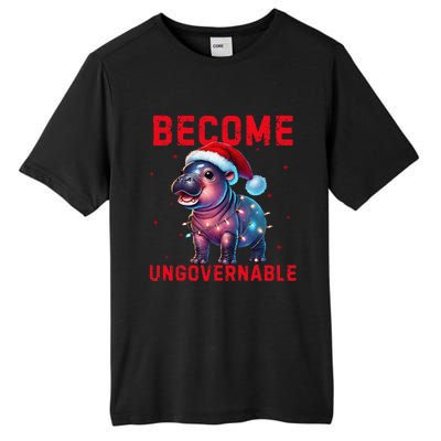 Become Ungovernable Hippo Christmas Lights Fun Funny Tall Fusion ChromaSoft Performance T-Shirt