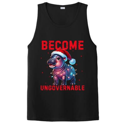 Become Ungovernable Hippo Christmas Lights Fun Funny PosiCharge Competitor Tank
