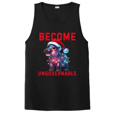 Become Ungovernable Hippo Christmas Lights Fun Funny PosiCharge Competitor Tank