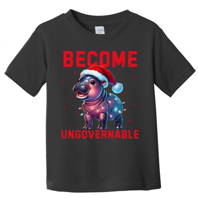 Become Ungovernable Hippo Christmas Lights Fun Funny Toddler T-Shirt