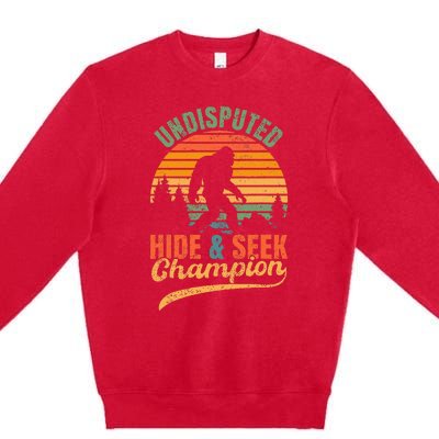 Bigfoot Undisputed Hide & Seek Champion Premium Crewneck Sweatshirt