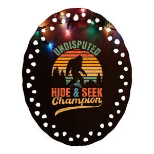 Bigfoot Undisputed Hide & Seek Champion Ceramic Oval Ornament