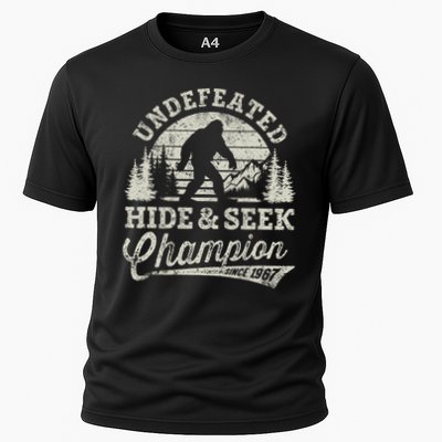 Bigfoot Undefeated Hide And Seek Champion Vintage Performance Shirt