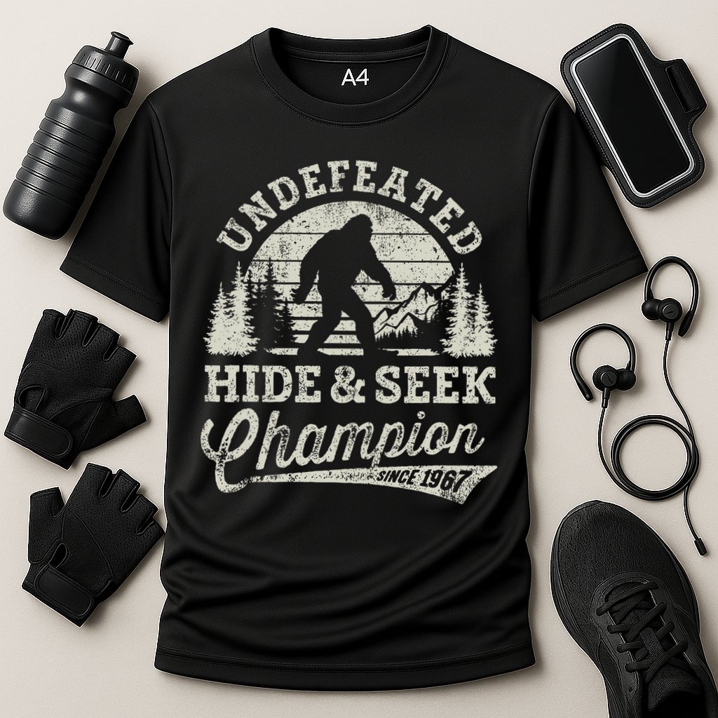 Bigfoot Undefeated Hide And Seek Champion Vintage Cooling Performance Crew T-Shirt