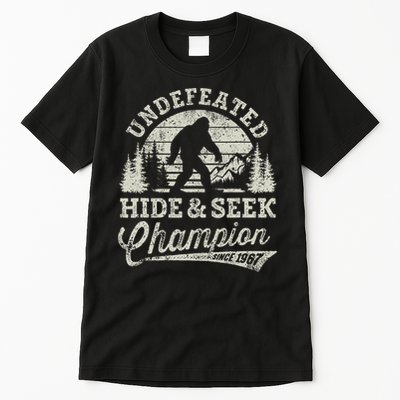 Bigfoot Undefeated Hide And Seek Champion Vintage Tall T-Shirt