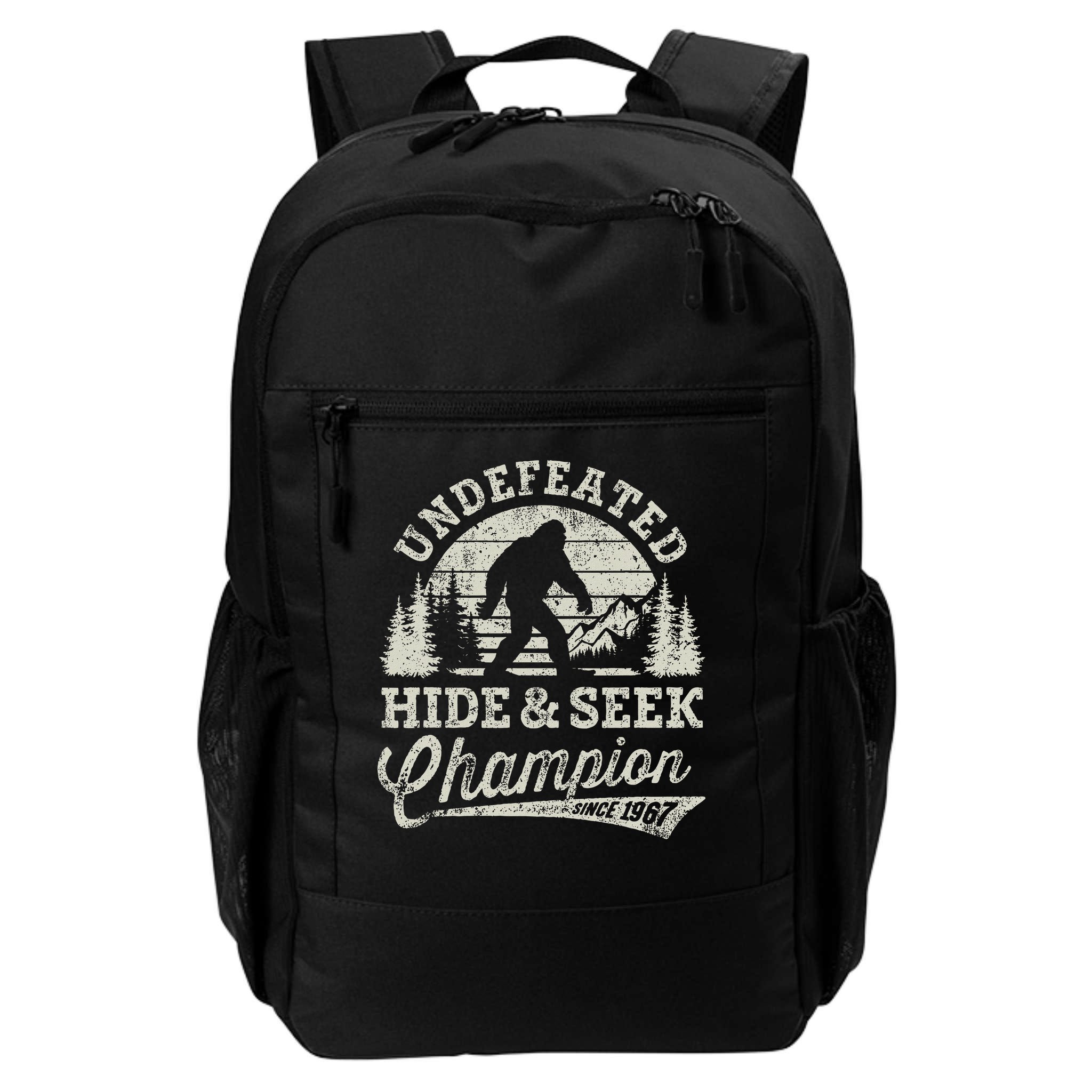Bigfoot Undefeated Hide And Seek Champion Vintage Backpack