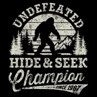 Bigfoot Undefeated Hide And Seek Champion Vintage Backpack