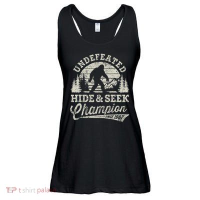 Bigfoot Undefeated Hide And Seek Champion Vintage Ladies Essential Flowy Tank