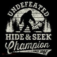 Bigfoot Undefeated Hide And Seek Champion Vintage Flatbill Hat