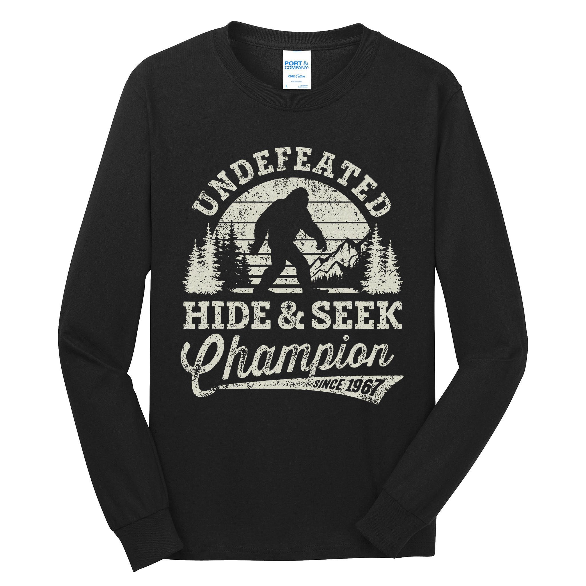Bigfoot Undefeated Hide And Seek Champion Vintage Tall Long Sleeve T-Shirt