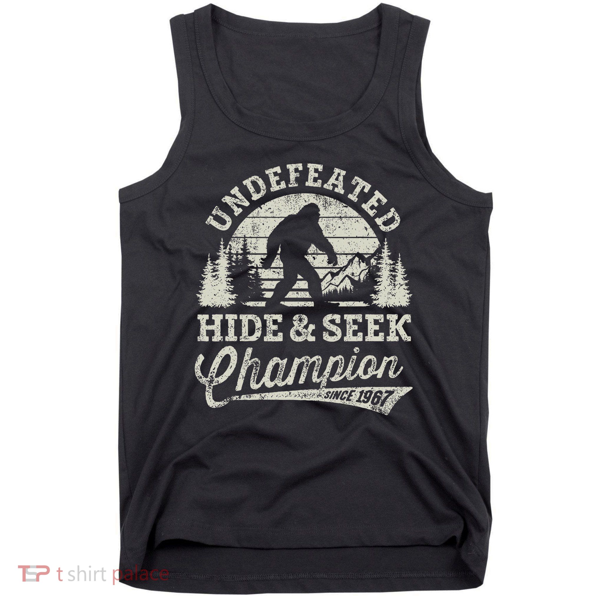 Bigfoot Undefeated Hide And Seek Champion Vintage Tank Top