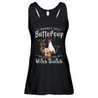 Buckle Up Halloween Buttercup You Just Flipped Witch Switch Ladies Essential Flowy Tank