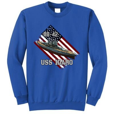 Battleship Uss Idaho Bbgift42 And Combat Warship Veterans Day Cute Gift Sweatshirt