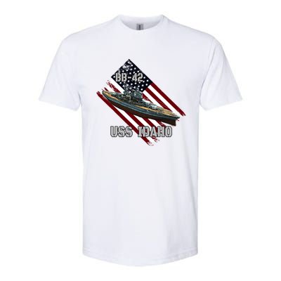 Battleship Uss Idaho Bbgift42 And Combat Warship Veterans Day Cute Gift Softstyle® CVC T-Shirt