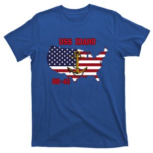 Battleship Uss Idaho Bbgift42 And Military Warship Veterans Day Gift T-Shirt