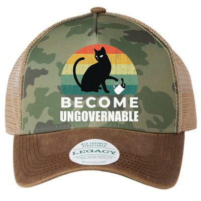 Become Ungovernable I Do What I Want Funny Cat Legacy Tie Dye Trucker Hat