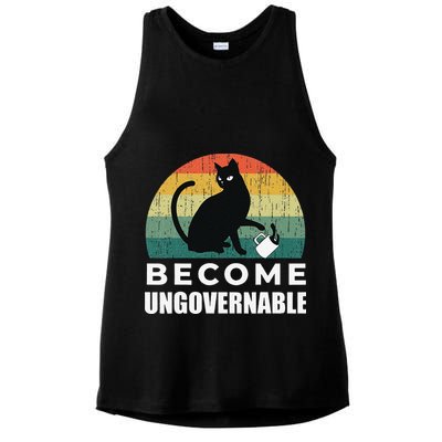 Become Ungovernable I Do What I Want Funny Cat Ladies PosiCharge Tri-Blend Wicking Tank