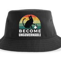 Become Ungovernable I Do What I Want Funny Cat Sustainable Bucket Hat