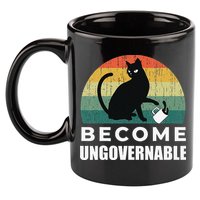 Become Ungovernable I Do What I Want Funny Cat 11oz C Handle Ceramic Mug