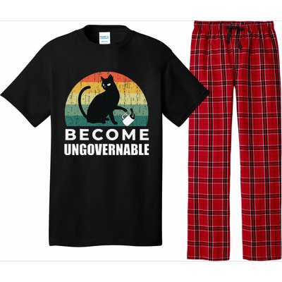 Become Ungovernable I Do What I Want Funny Cat Pajama Set