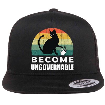 Become Ungovernable I Do What I Want Funny Cat Flatbill Hat