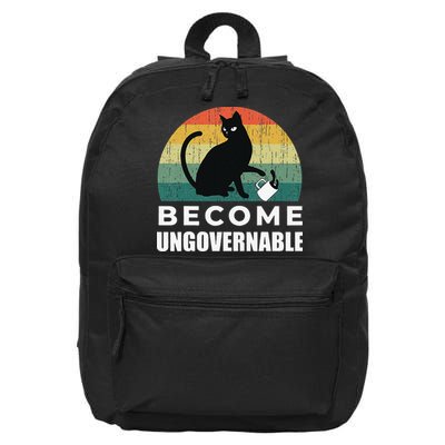 Become Ungovernable I Do What I Want Funny Cat 16 in Basic Backpack