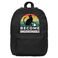 Become Ungovernable I Do What I Want Funny Cat 16 in Basic Backpack