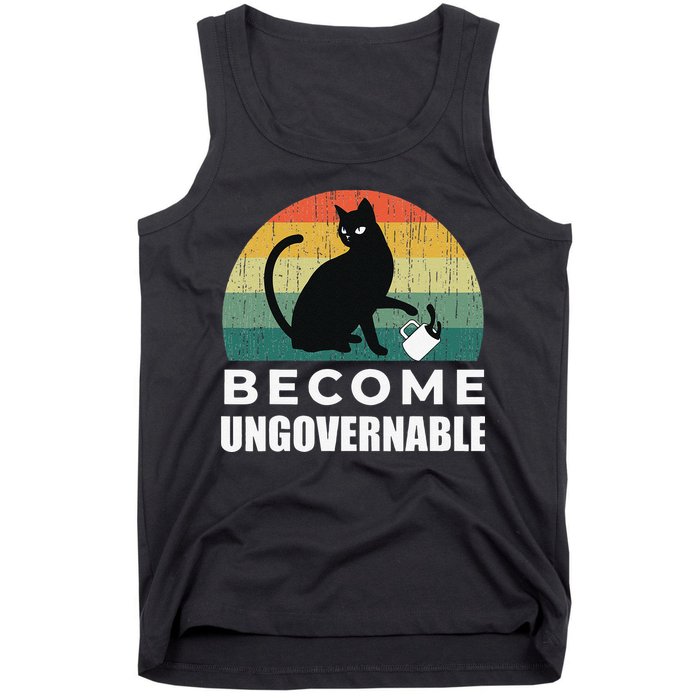 Become Ungovernable I Do What I Want Funny Cat Tank Top