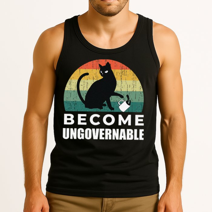 Become Ungovernable I Do What I Want Funny Cat Tank Top