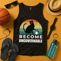 Become Ungovernable I Do What I Want Funny Cat Tank Top