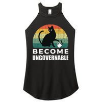 Become Ungovernable I Do What I Want Funny Cat Women's Perfect Tri Rocker Tank