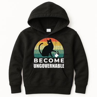 Become Ungovernable I Do What I Want Funny Cat Kids Hoodie