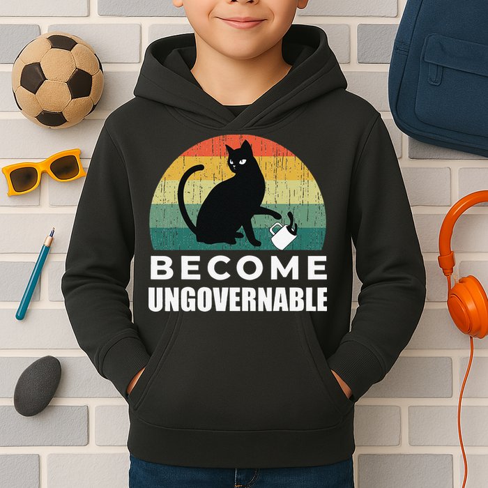 Become Ungovernable I Do What I Want Funny Cat Kids Hoodie