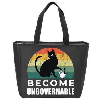 Become Ungovernable I Do What I Want Funny Cat Zip Tote Bag