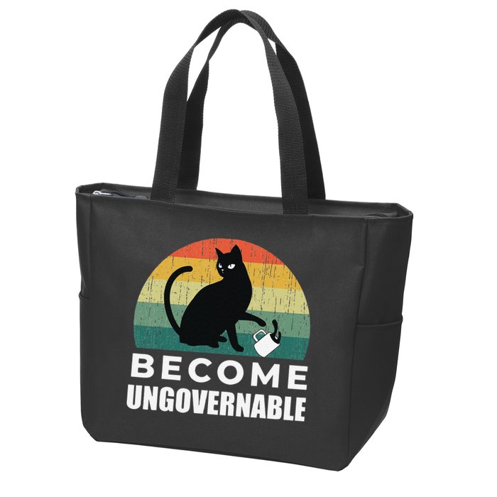 Become Ungovernable I Do What I Want Funny Cat Zip Tote Bag