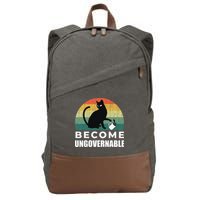 Become Ungovernable I Do What I Want Funny Cat Cotton Canvas Backpack
