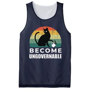 Become Ungovernable I Do What I Want Funny Cat Mesh Reversible Basketball Jersey Tank