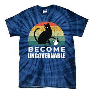 Become Ungovernable I Do What I Want Funny Cat Tie-Dye T-Shirt