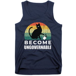 Become Ungovernable I Do What I Want Funny Cat Tank Top