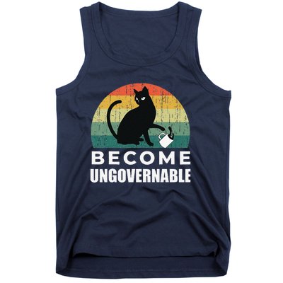 Become Ungovernable I Do What I Want Funny Cat Tank Top