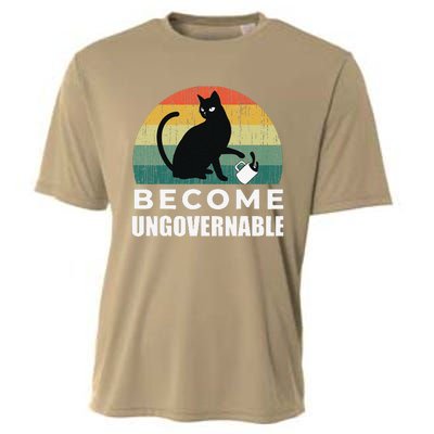 Become Ungovernable I Do What I Want Funny Cat Cooling Performance Crew T-Shirt